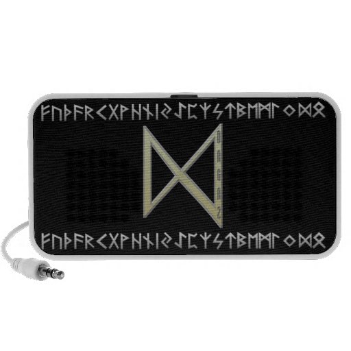 Dagaz Rune gold Notebook Speakers