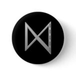 Dagaz Rune grey Buttons