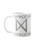 Dagaz Rune grey Coffee Mugs