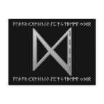 Dagaz Rune grey Post Card