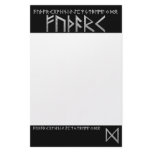 Dagaz Rune grey Custom Stationery