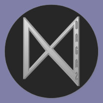 Dagaz Rune grey stickers