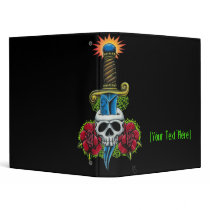 Dagger, Skull, and Roses Binder Template