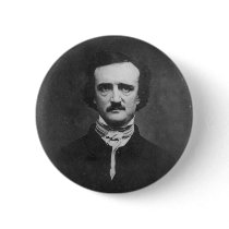 Daguerreotype of Edgar Allan Poe by C.T. Tatman Pinback Button