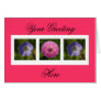 Dahlia and Geranium Card