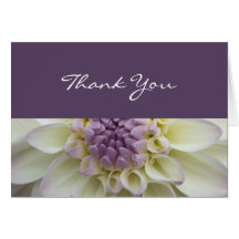 Dahlia blanc • Carte de remerciements