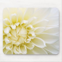 Dahlia blanc tapis de souris