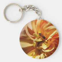Dahlia flower and meaning key chain
