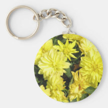 Dahlia Flowers Keychain