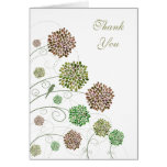 Dahlia Garden Wedding Thank You Note Card