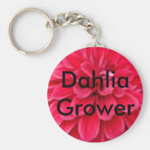 Dahlia Grower- Red Key Chain