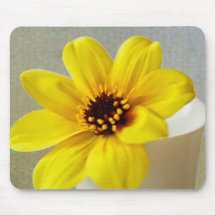 Dahlia jaune Mousepad Tapis De Souris