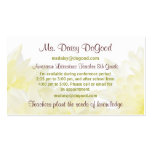 Dahlia White Flower Teacher Info Cards Business Card