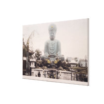 Daibutsu at Kobe, c.1880 (hand coloured albumen pr canvas prints