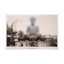 Daibutsu at Kobe, c.1880 (hand coloured albumen pr posters