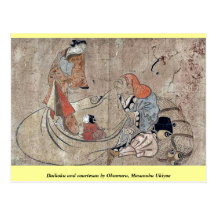 Daikoku et courtisane par Okumura, Masanobu Ukiyoe Cartes Postales