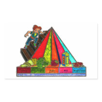 Daily Food Groups Pyramid Rectangle Sticker