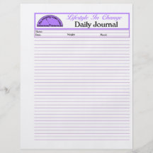 Daily Journal lifestyle change page Personalized Flyer