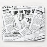 Daily Planet Pattern - White mousepads