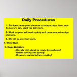 Daily Procedures Poster
