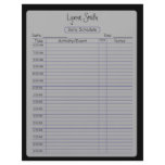 Daily Schedule Just Plain Black Letterhead Template
