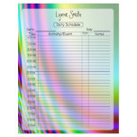 Daily Schedule Neon Colour Design letterhead