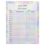 Daily Schedule Pastel Colour Design letterhead