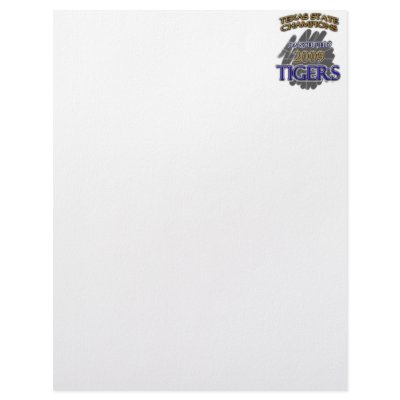 Daingerfield Tigers 2009 Texas Football Champions! Letterhead Design by ShowSchoolSpirit