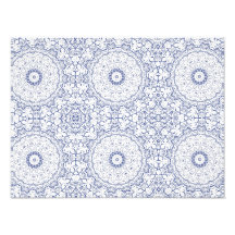 Dainty Blue Ornate Pattern Photo