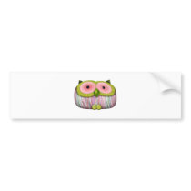 dainty mustard owl bumper stickers