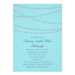 Dainty Pearls Baby Shower Invitation (turquoise)