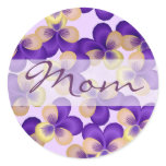 Dainty Purple Flowers Round Sticker
