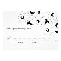 Dainty Vine Wedding Invitation RSVP