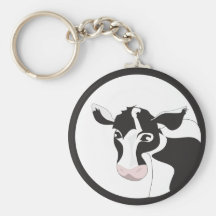 dairy cow key chain
