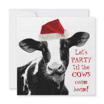 Dairy Farm Staff Christmas Party Personalized Announcements