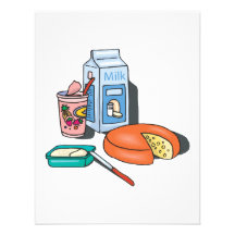 dairy foods personalized invites