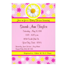 Daisey Baby Shower Invititation Custom Invites
