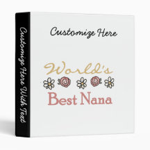 Daisies and Roses Best Nana Gifts Binder