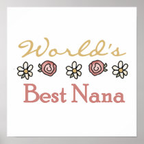 Daisies and Roses Best Nana Gifts Print