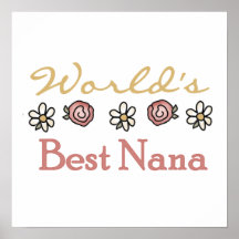 Daisies and Roses Best Nana Gifts Print