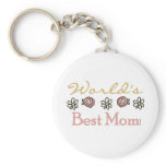 Daisies and Roses World's Best Mom Key Chain