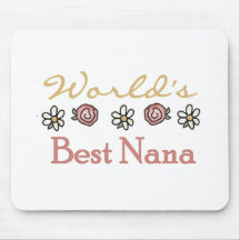 Daisies and Roses Worlds Best Nana Mouse Pads