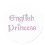 Daisies English Princess Round Sticker