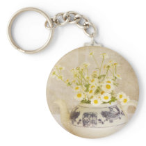Daisies in a Teapot Keychains