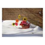 Daisies In The Snow Business Card Templates