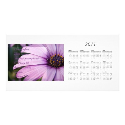 Daisies infinite Uplift in praise... 2011 Calender Photo Cards by Michellerenas_cards