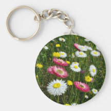 Daisies Patch Key Chain