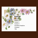 Daisies Victorian Trade Card business cards