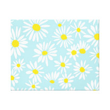Daisies Wrapped Canvas Gallery Wrapped Canvas