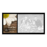 Daisy and Barn Wood Country Thank You Photo Card